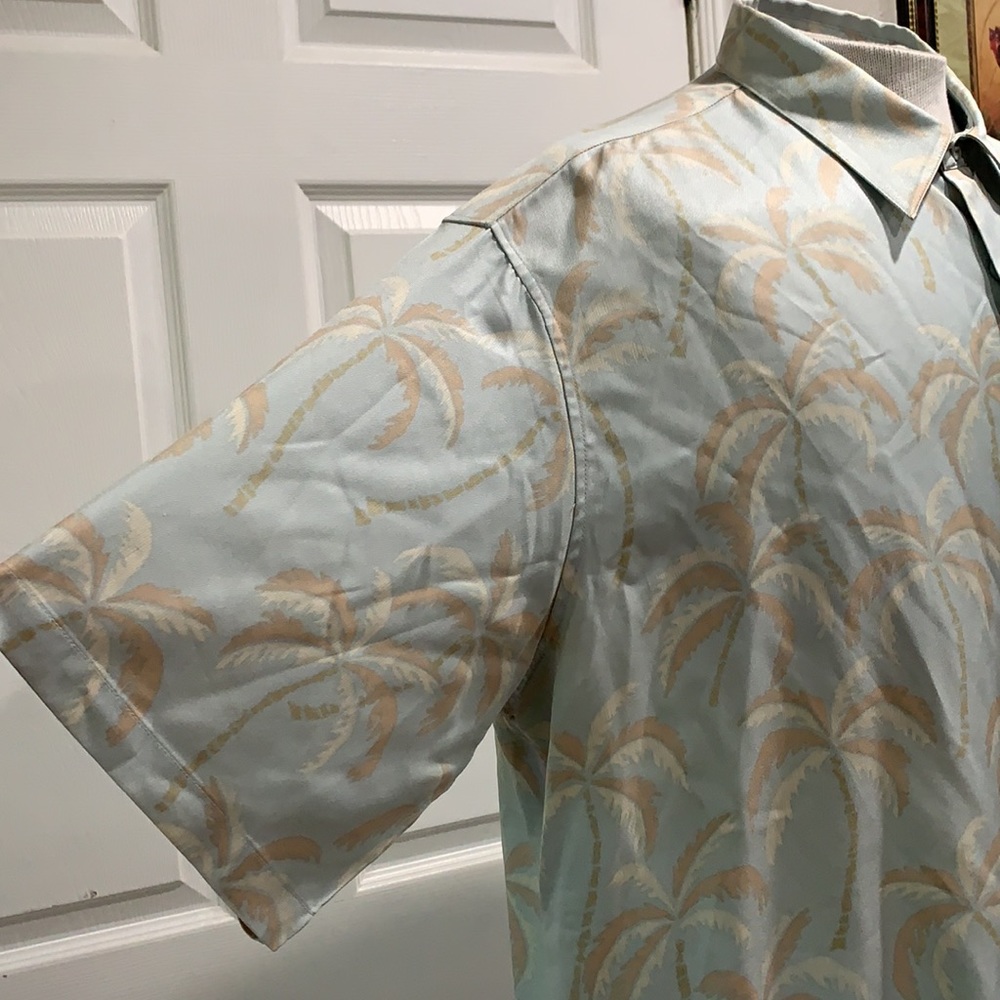 Tori Richard Palm Tree Print Button Down Shirt 2xl - image 2
